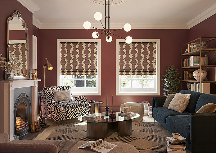 Construct, Wild Red - Roman Blind - Image 8